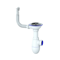 Купить Сифон для мойки с выпуском 3 1/2" с круглым переливом (1/35) "UNICORN" B411P