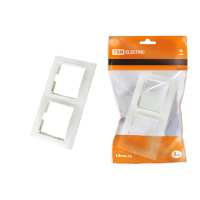 Купить Рамка "Таймыр" 2-х местн. горизонт. белая (1/40/480) TDM SQ1814-0026