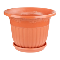 Купить Горшок-кашпо для цветов "Лозанна" 40 л  D 500 мм с поддоном (коричневый) (1/5) "Альтернатива" м7423