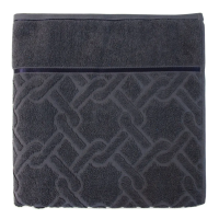 Купить Полотенце махровое жаккард. "KNOTS" 70*140 см с бордюром (графитовый) (1/10) "SONNET"