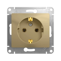 Купить Розетка "GLOSSA" 1 местн. с заземл. (механизм) 16а, титан (1/20/160) "SCHNEIDER"