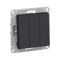 Купить Выключатель "ATLASDESIGN" 3-х кл. (механизм) 10а, карбон (1/5/20) "SCHNEIDER"