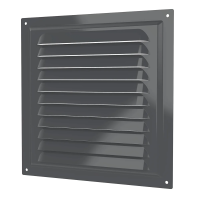 Купить Решетка вентиляц. с сеткой 200 х 200 мм метал. (серый) (1/50) "Эра" 2020мэ Gray