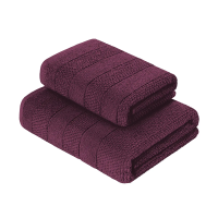 Купить Полотенца "VEROSSA" MILANO набор 2 шт. 50*90 + 70*140 см (темно-бордовый)