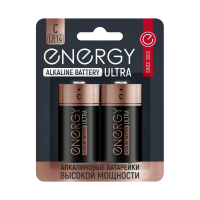 Купить Батарейка "ENERGY" ALKALINE ULTRA LR14/2B тип с (2 шт. в блистере) (1/10/80)