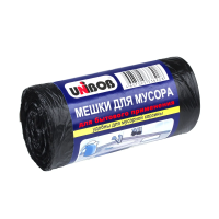 Купить Мешки для мусора 30 л рулон 50 шт. (черные) (1/50) "UNIBOB"