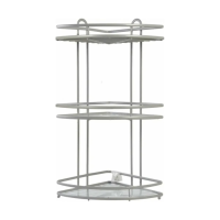 Купить Полка для ванной угловая 3-х ярусная "TERMO" 27*27*60 см (серый) (1/8) "SWENSA" SWR-1003-03-GRY