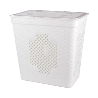 Купить Корзина для белья прямоуг. 85 л "Плетенка люкс" (белый) (1/4) "Альтернатива" м3405