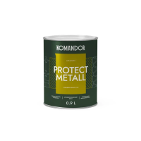 Грунт-эмаль по ржавчине 3 в 1 "PROTECT METALL" глянцевая база A 0,9 л (1/6) "KOMANDOR"