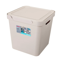 Купить Ящик универс. с крышкой "LUXE" 286*286*286 мм 18 л (светло-бежевый) (1/6) "Бытпласт"