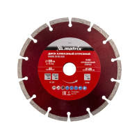 Купить Круг отрезной алмазный сегмент. "PROFESSIONAL" 180 х 22,2 мм (сухая резка) (1/10/50) "MATRIX"