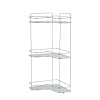 Купить Полка для ванной угловая 3-х ярусная "Премиум" 27*27*62 см, хром. (1/8) "SWENSA" SWR-2224