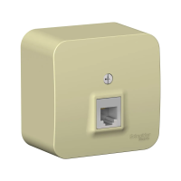 Купить Розетка телефонная открыт. уст. "BLANCA" RJ11, бежевый (1/12/24) "SCHNEIDER"