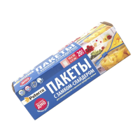 Купить Пакеты для замораживания 1 л, 18 х 18 х 2 см, со слайдером, 20 шт. (40 мкм) (1/24) "PATERRA" 109-003