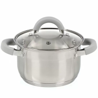 Купить Кастрюля нержав. "FELICITà" 5,1 л стекл. крышка, 22*13,5 см (1/6) "MALLONY"