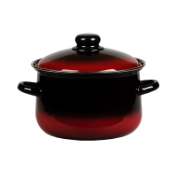 Купить Кастрюля эмалиров. с крышкой 5 л (1/4) "Стальэмаль"  4RB241M  черная