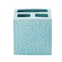 Купить Стакан для ванной комнаты "TIFFANY" керамика (бирюзовый) (1/12) "SWENSA" SWTK-1053B