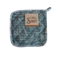 Купить Прихватка рогожка, версаль аквамарин (1/100) "SONNET"