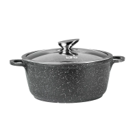 Купить Кастрюля антипригарн. мраморн. "RIO" 4,2 л стекл. крышка (1/4) "LARA" LR02-204