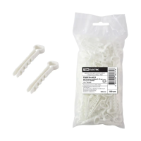 Купить Дюбель-хомут для плоского кабеля 5-10 мм (набор 100 шт.) белый (1/10/100) TDM SQ0539-0031