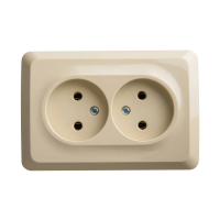 Купить Розетка открыт. уст. "Этюд" угловая 2-х местн. 16а, кремовый (1/9/72) "SCHNEIDER"