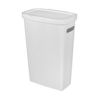 Купить Корзина для белья "VELVET" 45 л 450*290*630 мм (светло-серый флэк) (1/7) "Бытпласт"