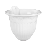 Купить Кашпо для цветов настенное "Лозанна" 3 л  D 215 мм (белое) (1/16) "Альтернатива" м1513