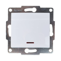 Купить Выключатель "KARINA" 1 кл. с индикатором (механизм) белый (1/10/120) "LEZARD" 707-0288-111