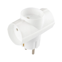 Купить Разветвитель электрический "Викей'' тс-3, 3 гнезда 6 а, белый (1/100) "Веллконт"