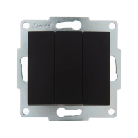 Купить Выключатель "KARINA" 3-х кл. (механизм) черный бархат (1/10/120) "LEZARD" 707-4288-109