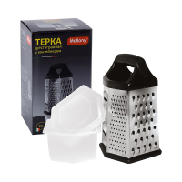 Купить Терка нержав. 6-гранная 20 см с контейнером (1/12) "MALLONY" GR-002-8