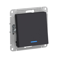 Купить Переключатель "ATLASDESIGN" 1 кл. с индикатором (механизм) 10а, карбон (1/5/20) "SCHNEIDER"