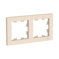 Купить Рамка "ATLASDESIGN" 2-х местн. универс., бежевый (1/30/180) "SCHNEIDER"