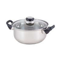 Купить Кастрюля нержав. BAK-03  2,8 л стекл. крышка (1/8) "MALLONY"