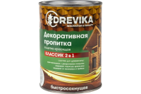 Пропитка декоративная "Классик 2 в 1" каштан 0,75 л (1/8) "DREVIKA"
