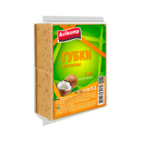 Купить Губки для посуды "ECO TECHNOLOGY" кокос 90 х 60 х 30 мм, упак. 2 шт. (1/50) "AVIKOMP"