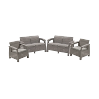 Купить Комплект садовой мебели "CORFU REST" (2 кресла, 2 дивана) капучино "KETER"