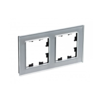 Купить Рамка "ATLASDESIGN NATURE" 2-х местн. универс., стекло, алюминий (1/8/16) "SCHNEIDER"