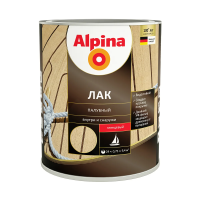 Лак яхтный (палубный) алкидно-уретановый глянцевый 0,75 л (1/6) "ALPINA"
