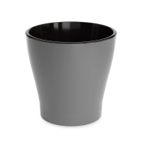 Купить Горшок для цветов "Лея" 3,6 л двойной (серый) (1/20) "Альтернатива" м7935