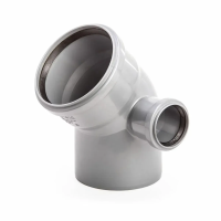 Купить Отвод для внутр. канализации 110 мм 45°, прав. выход 50 мм полипропилен (1/45) "LAMMIN"
