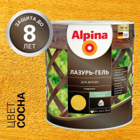 Лазурь-гель деревозащитная сосна  2,5 л (1/4) "ALPINA"