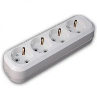 Купить UNIVersal колодка 4гн с/з 16А белая 