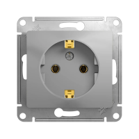 Купить Розетка "GLOSSA" 1 местн. с заземл. (механизм) 16а, алюминий (1/20/160) "SCHNEIDER"