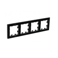 Купить Рамка "ATLASDESIGN NATURE" 4-х местн. универс., стекло, черный (1/6/12) "SCHNEIDER"