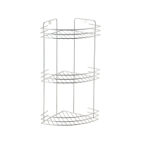 Купить Полка для ванной угловая 3-х ярусная 19*19*41 см, хром. (1/8) "DEL MARE" SWR-65-03