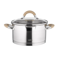 Купить Кастрюля нержав. "Берлин" 2,4 л стекл. крышка, 18*10 см (1/4) "LARA" LR02-341