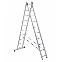 Купить Лестница-стремянка 2 секции по 10 ступеней (1) "Алюмет"