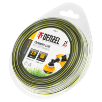 Купить Леска д/триммера Denzel D=2,0 мм 15м двухкомпонентная квадрат 96837