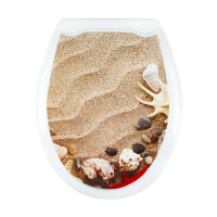 Купить Сиденье для унитаза с рисунком (песок) (1/10) "Мультипласт"
